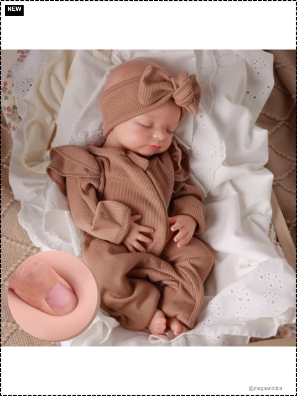 16 Inch Reborn Baby Doll Weighted 4.4LB Full Body Silicone Realistic Newborn